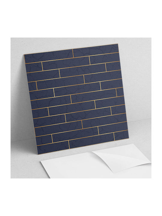 Vinyl Tile Set Wall Texture Brick Print 4x50x50 Pieces