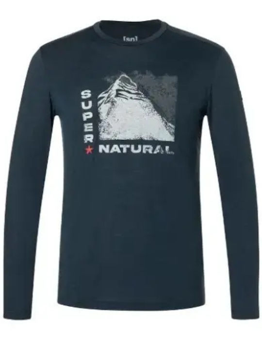 Langarm Herrenbluse Blau