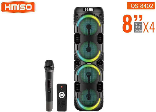 Kimiso Karaoke Speaker with Wireless Microphone and Lighting Effects QS-8402 260448 Black