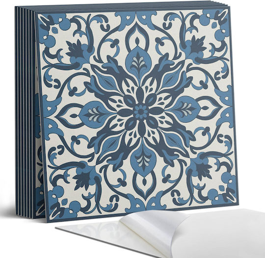 Set Vinyl Kacheln Blumenmuster Blätter Küche 9x30x30 cm