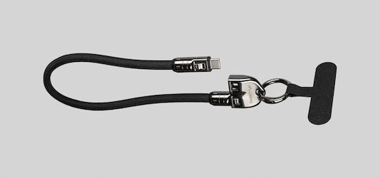 Lanberg Keychain Cable USB-C мъжки - USB-C 240W Черен 0.3m CA-CMCM-10LN-0003-BK