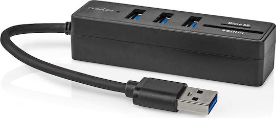 Nedis Usb-a 3.2 Gen 1 Hub 5 Ports Ultra-fast Transfer Up To 5 Gbit S Black