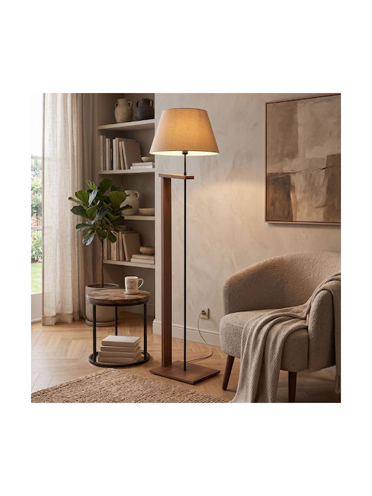 Megapap Moris Floor Lamp H150xL38cm with Lamp Bulb Base for E27 Beige Megapap Moris Floor Lamp H150xL38cm with Lamp Bulb Base for E27 Beige