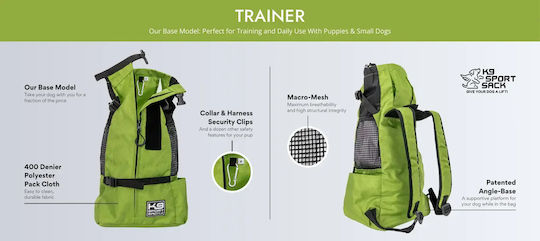 K9 Sport Sack Rucsac Pentru Transport Câine Verde
