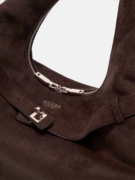 Women's Hobo Bag Suede Brown