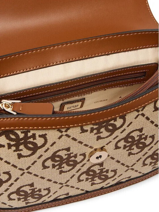 Latte Logo Set Damen Handtasche Klappe Tabac
