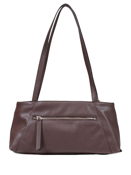 Guess Satchel Дамска чанта за рамо Кафява Guess Satchel Дамска чанта за рамо Кафява