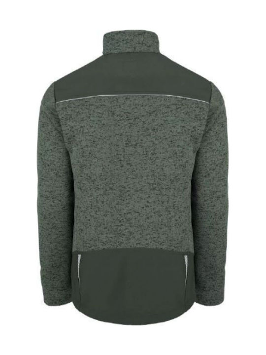 Cerva Work Fleece Reflective Green Jacket