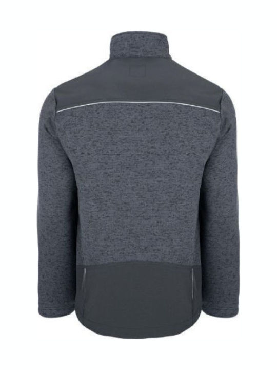 Cerva Work Fleece Reflective Black Jacket