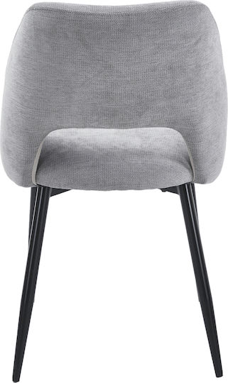 Lamett Dining Chairs with Fabric Upholstery Grey 2 pcs 51x58x82cm