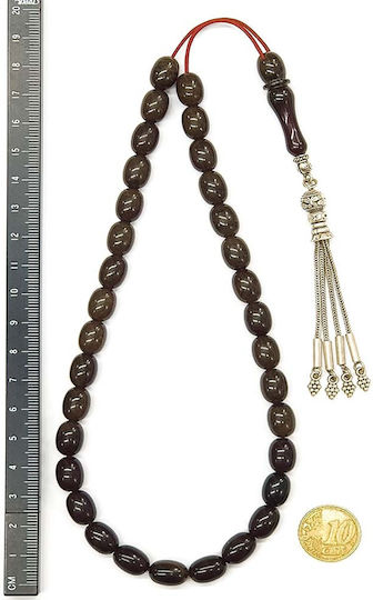 Roloi Komboloi Worry Beads with 33 Beads Made of Mastic Length 36cm