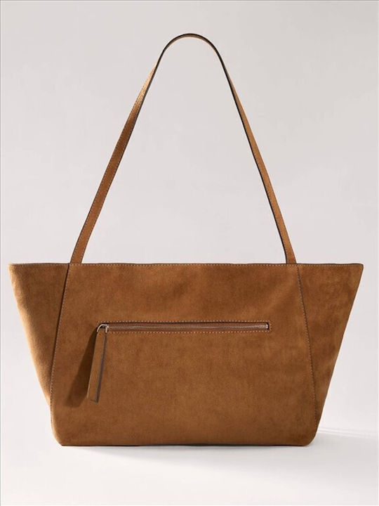 Leder Damen Satchel Tasche Wildleder Braune
