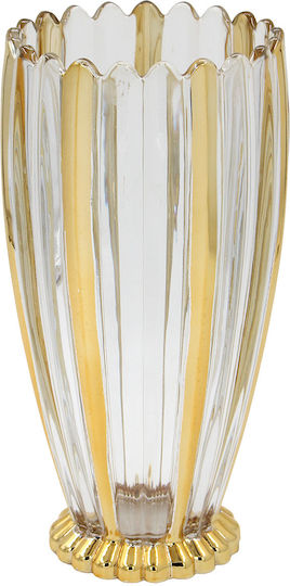 Keskor Decorative Vase Glass Gold Y27cm