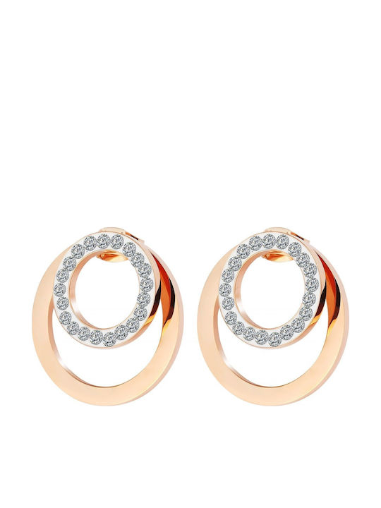 Akzent Stud Earrings Made of Steel with Stones