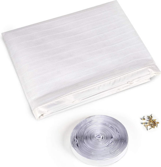 Door Mosquito Net with Magnetic Clasp White 220x150cm