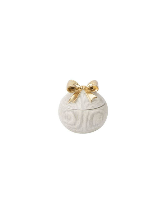 Glass Sweet Jar with Lid 15x15x14.5cm Gold