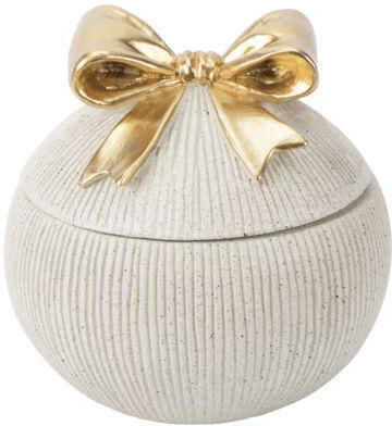Glass Sweet Jar with Lid 15x15x14.5cm Gold
