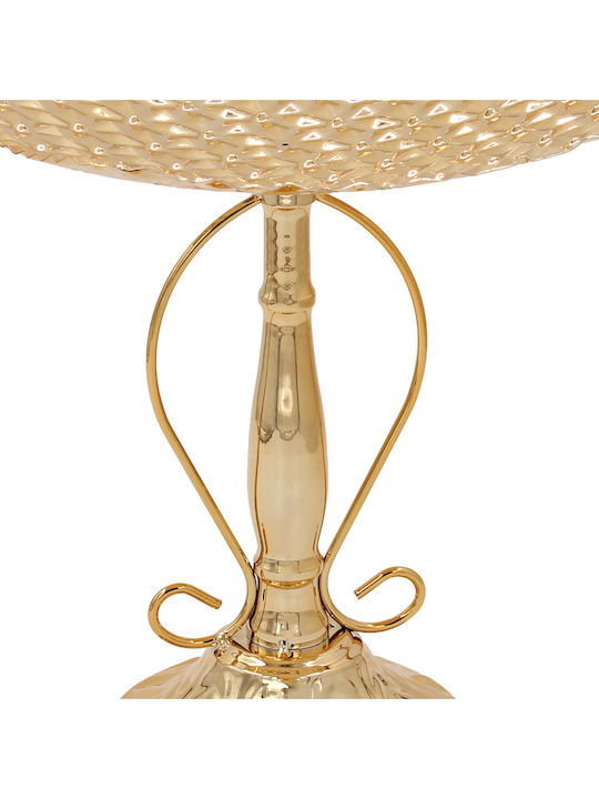 Keskor Metallic Gold Cake Stand 20x20x24cm