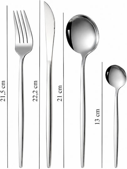 Zola Besteckset Edelstahl Silber 24 Stück