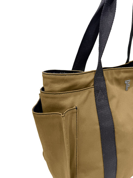 Feel & Touch Fabric Black Beach Bag