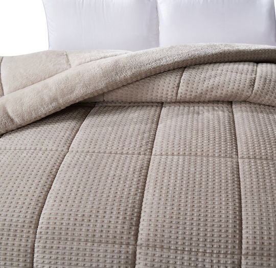 Liolios Home Κουβερτοπάπλωμα Ημίδιπλο 180x240εκ. Sahara Beige