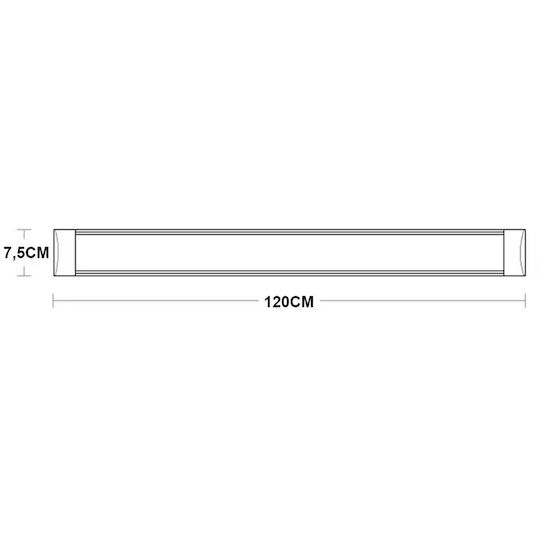 Verk Group LED Linear Ceiling Light 28W Warm White 120cm