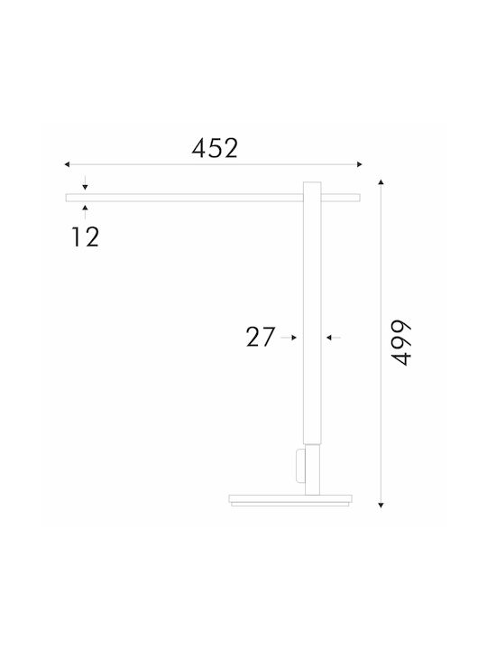 Aca LED Office Lamp in Silver Colour
