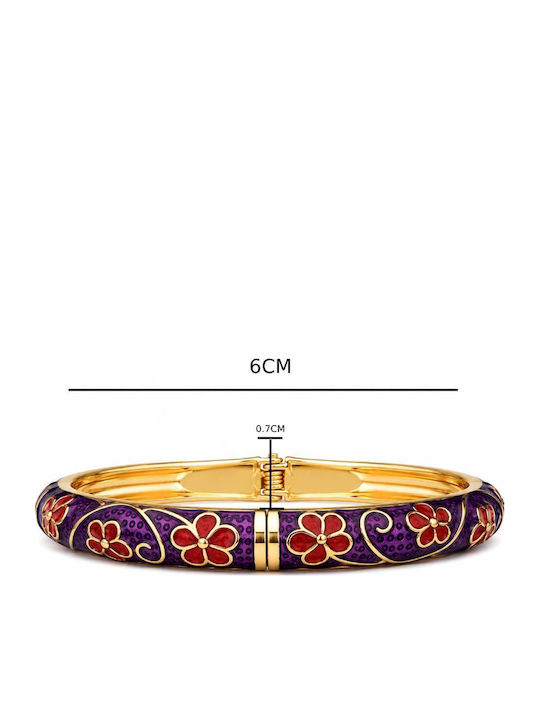 Awear Women's Handcuff Bracelet with Flower Design
