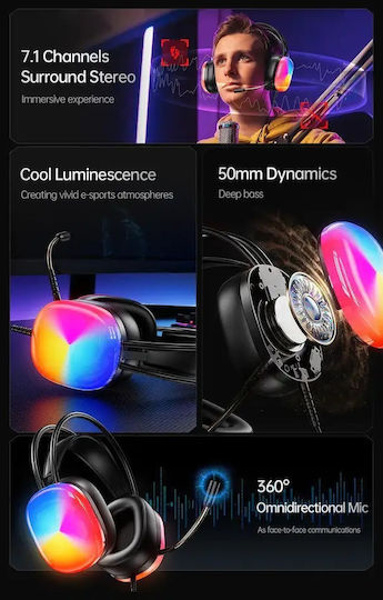Awei GM-11 Over Ear Gaming Headset with 3.5mm / USB Connection