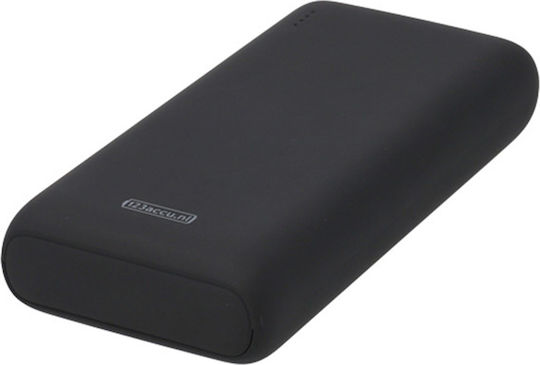 123accu Power Bank 20000mAh 20W με Θύρα USB-A και Θύρα USB-C Power Delivery Μαύρο