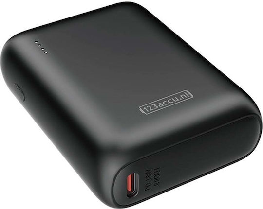 123accu ADR00364 Baterie externă 10000mAh 20W cu Port USB-A și Port USB-C Power Delivery Negru