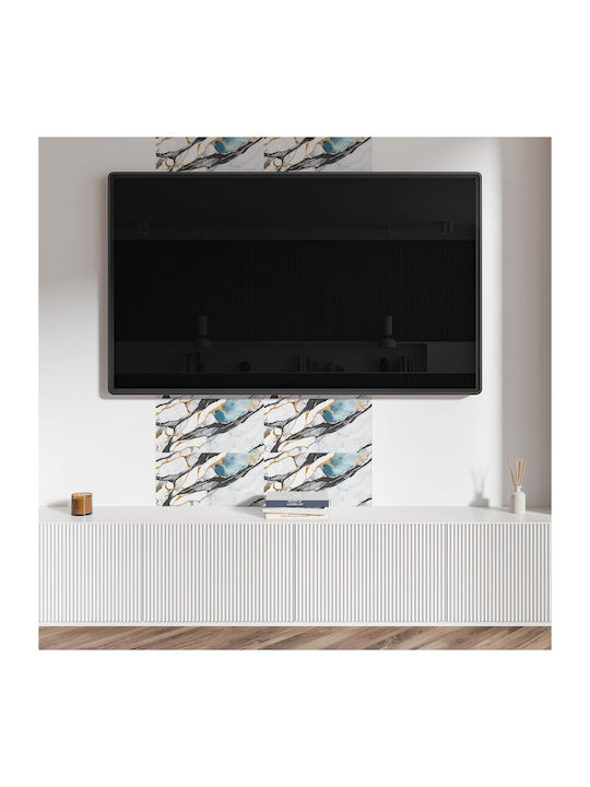Комплект Винилови Плочки Мотив Кухня Хол Мотив Мрамор Жилки 10x40x20 См