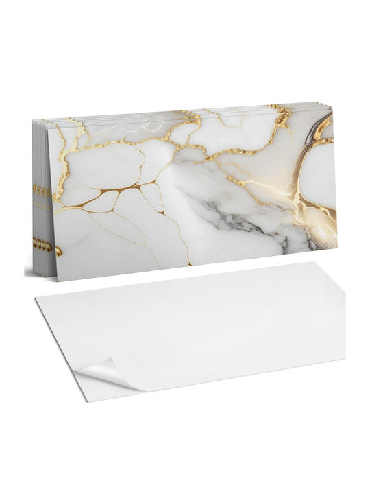 Autocolant De Podea Din Vinil Imprimat Cu Model Elegant Marmură 6x60x30 Bucăți