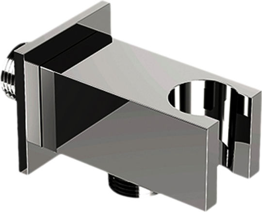 Vinci Cube Ii Σετ Μίκτης & Κεφαλή Ντουζ Εντοιχισμού για Ντουζιέρα Ασημί