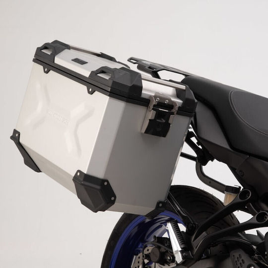 Sw-motech Trax Adv 45 Lt Yamaha Mt-07 Tracer Hard Cases Base Kit Silver