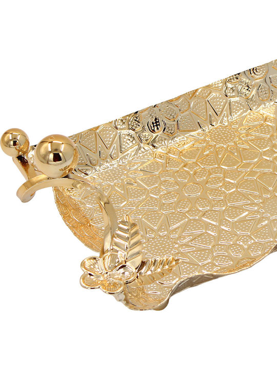 Keskor Decorative Metallic Rectangular Tray 30x12.5x7.5cm