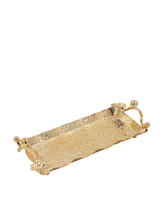 Keskor Decorative Metallic Rectangular Tray 30x12.5x7.5cm