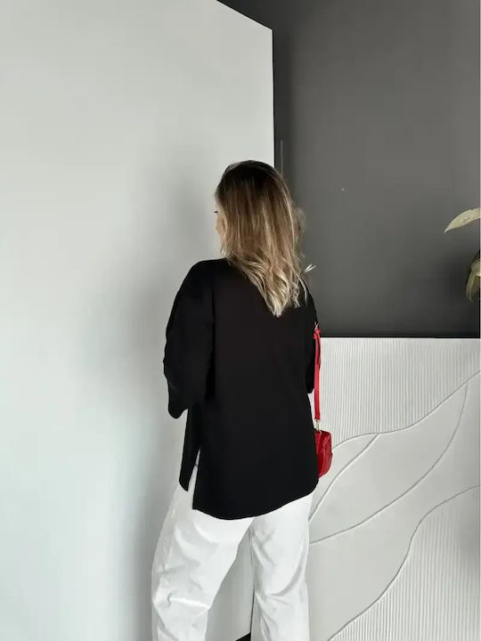 Women's Oversized Black T-shirt