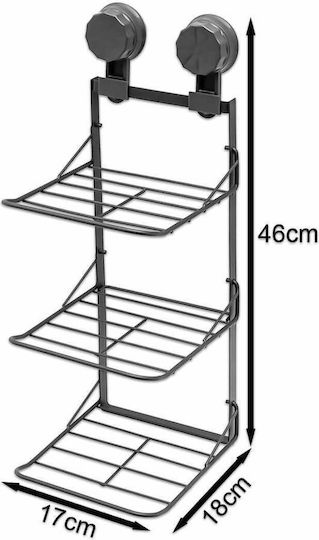 Wall Metal Shelf 17x18x46cm Grey
