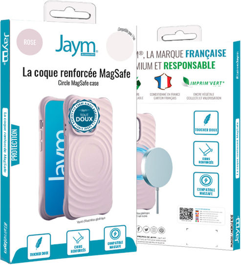Jaym Калъф За iPhone 16 Pro Max Circle Magsafe Серия Подсилени Ъгли Светлорозов