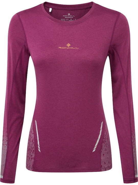 Bluza Damă Sport Uscare Rapidă Burgundia