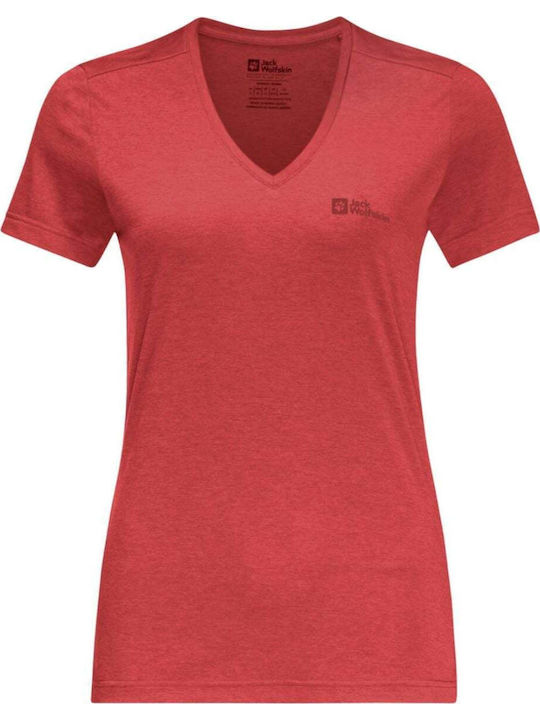 Tricou Sportiv Damă Uscare Rapidă Roșu