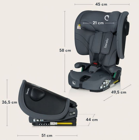 Lionelo Nelly Car Seat i-Size with Isofix Blue Navy 9-36 kg