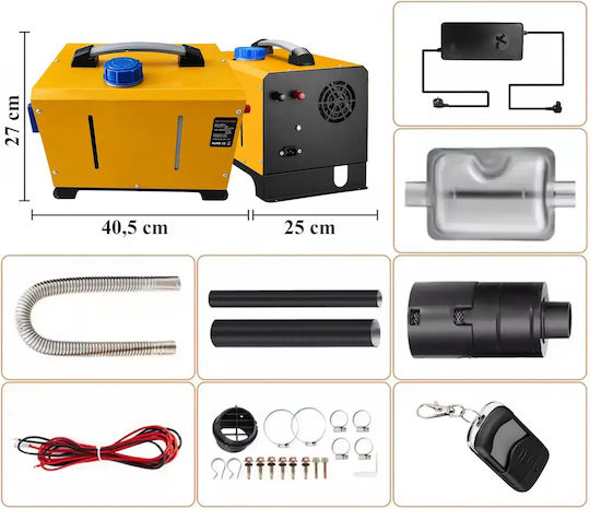 Încălzitor staționar diesel Zola 8 Kw 12 24 220 V Sursă de alimentare Termostat Temporizator Telecomandă