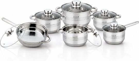 Alpha-Market Stainless Steel Pots Set 6 Pieces
