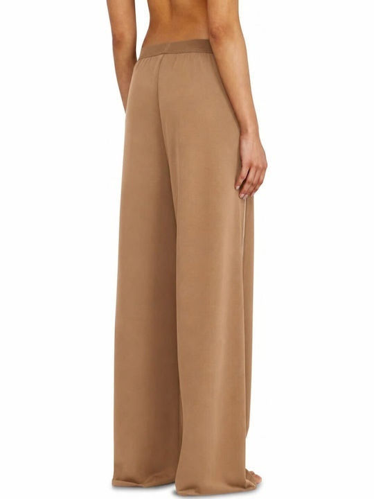Women's Ribbed Trousers in Regular Fit Brown