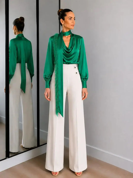 Set Bej Dama cu Pantaloni în Croială Regular