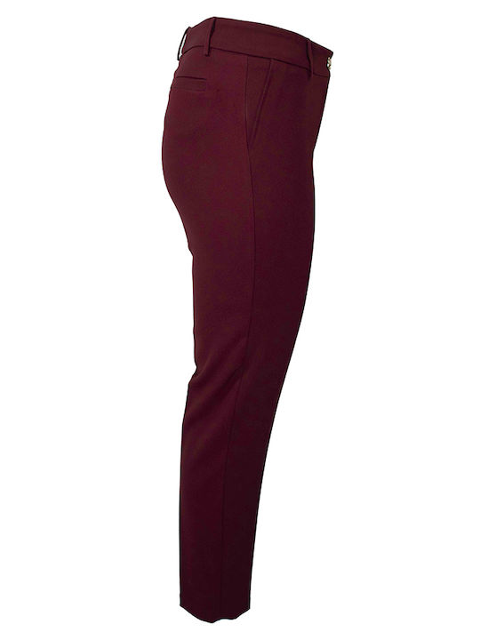 Forel Γυναικείο Υφασμάτινο Παντελόνι Μπορντώ