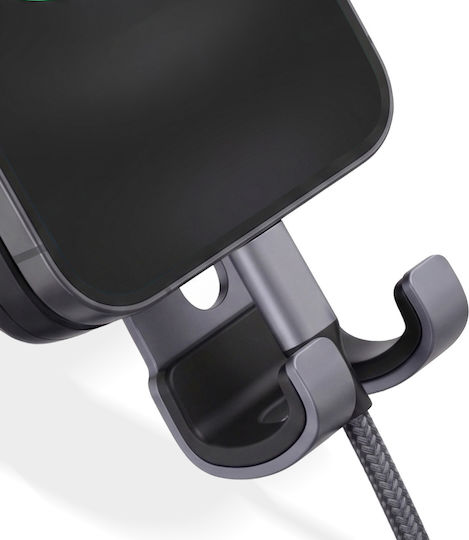 Linq Suport Auto In Piele Premium Pentru Grila De Ventilatie Cu Blocare Automata Negru
