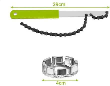 Set De Reparare Bicicletă 7 Piese Extractor Zola Cheie Roată 10-15 Cheie Suport Pedalier Pinioane Lanț Din Oțel Carbon